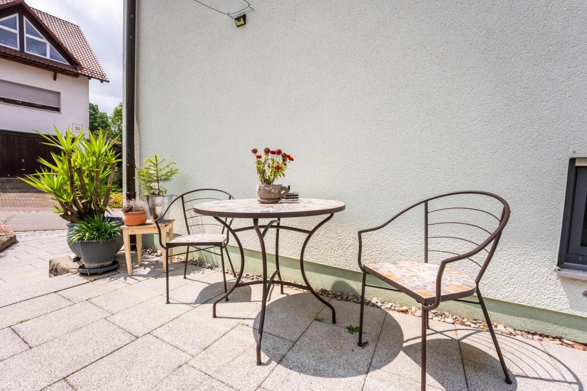 Laendliche 2-Zimmer Wohnung Bad Ditzenbach Extérieur photo
